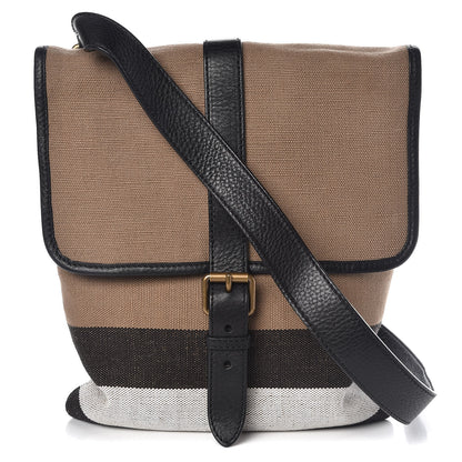Burberry Canvas Mega Check Everson Crossbody Black 1 of 10
