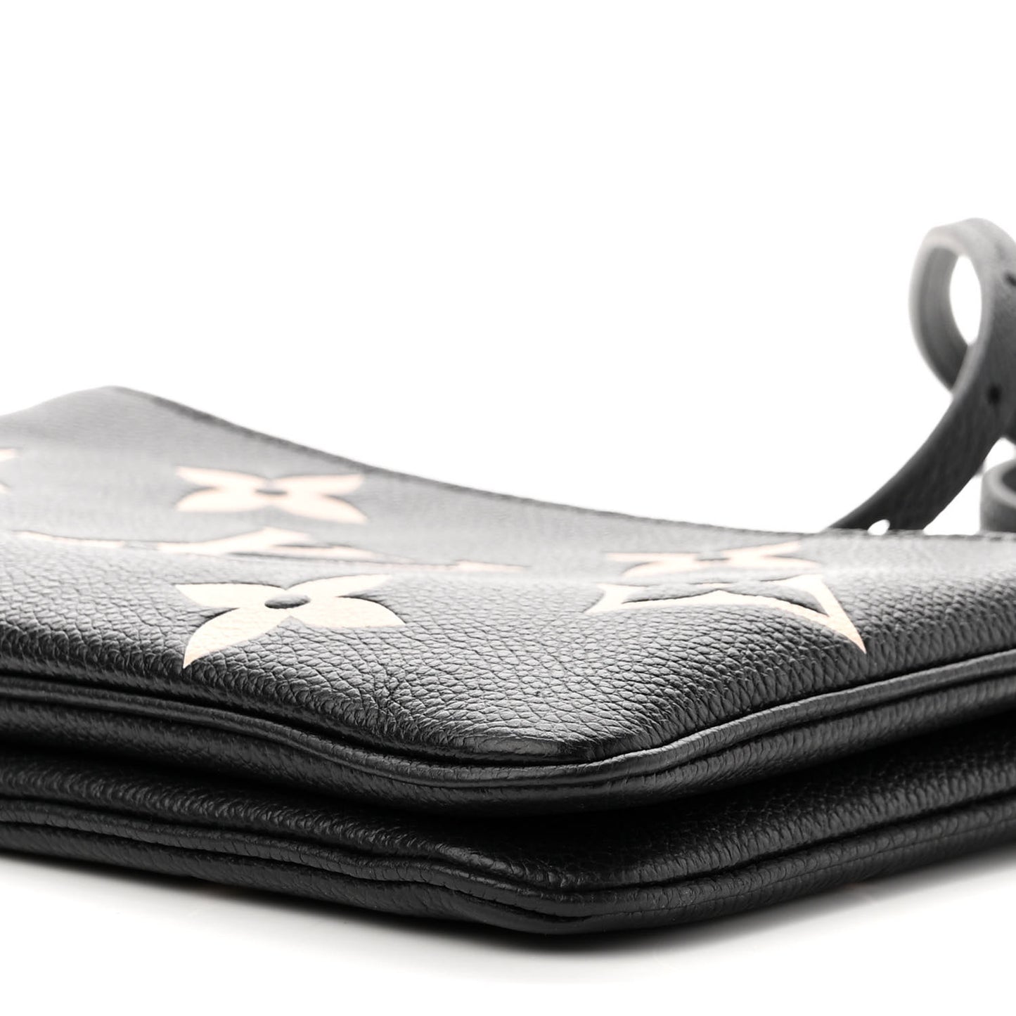 Empreinte Monogram Giant Double Zip Pochette Black Cream