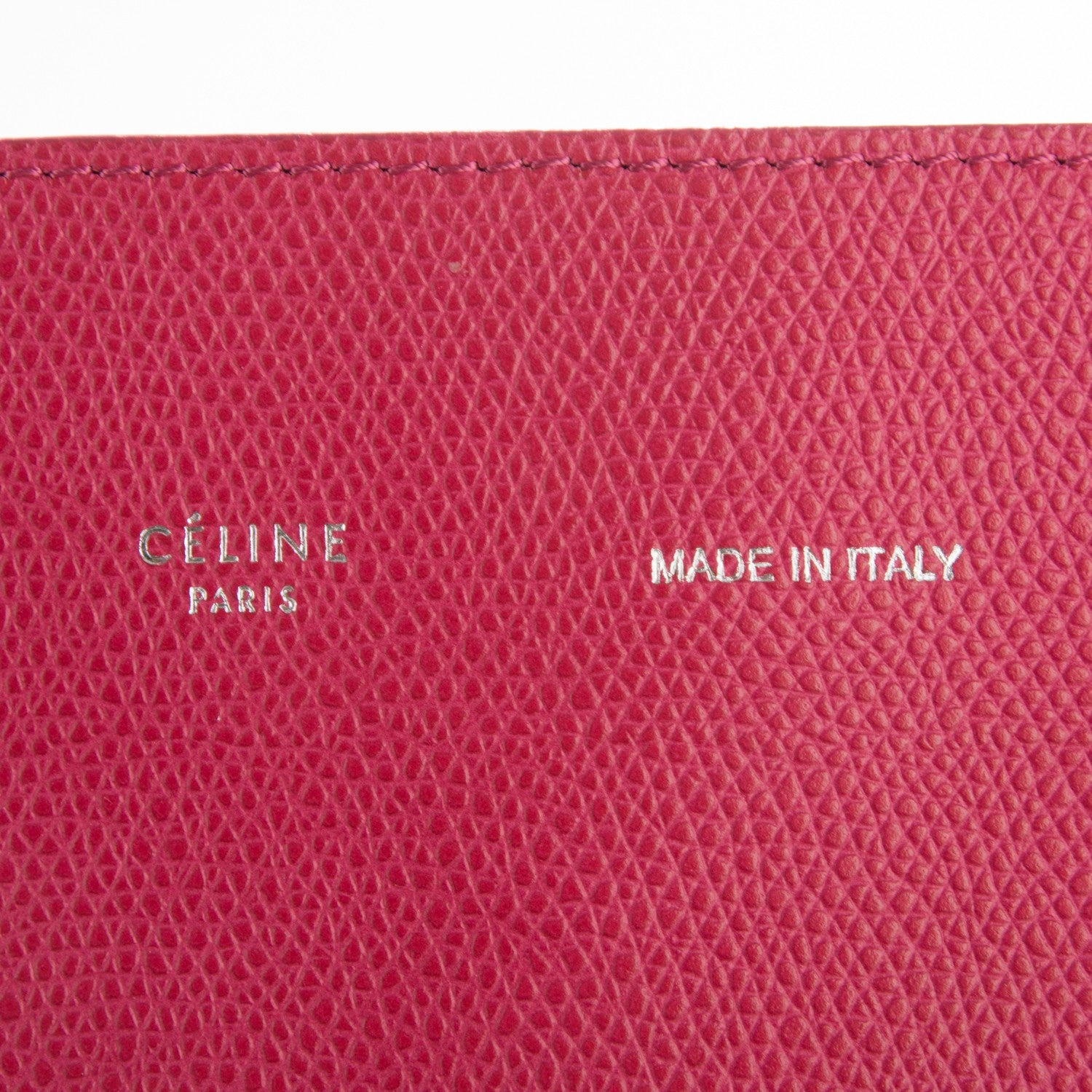 Celine Grained Calfskin Small Horizontal Cabas Phantom Fuchsia 6 of 8