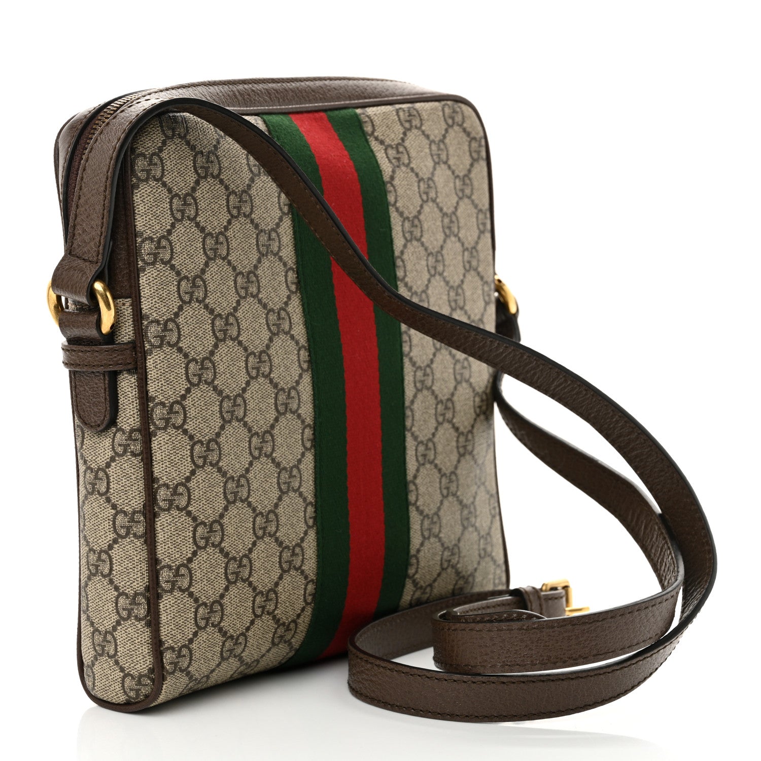 Gucci GG Supreme Monogram Web Small Ophidia Messenger Bag Brown 3 of 11