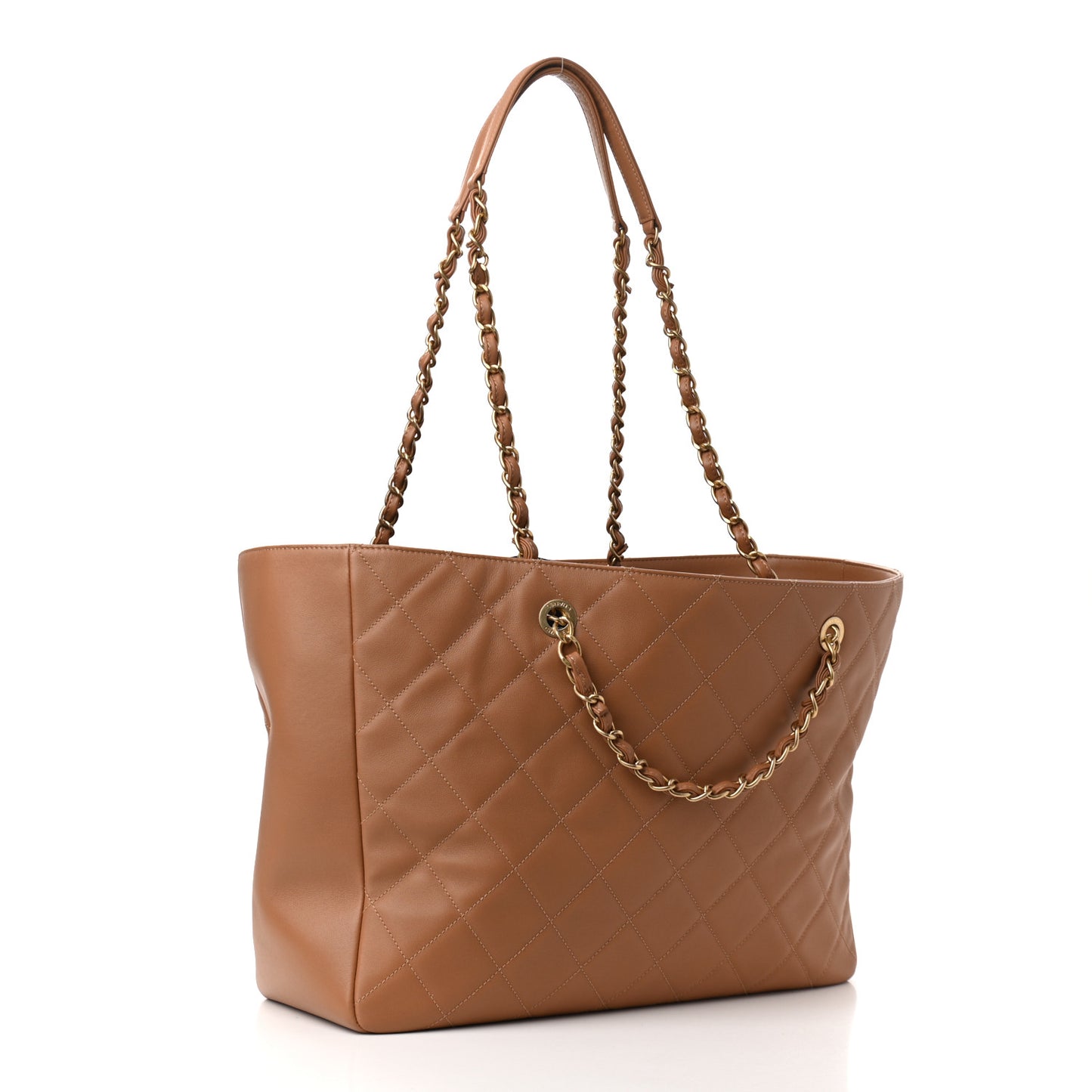 Lambskin Shopping Tote Camel