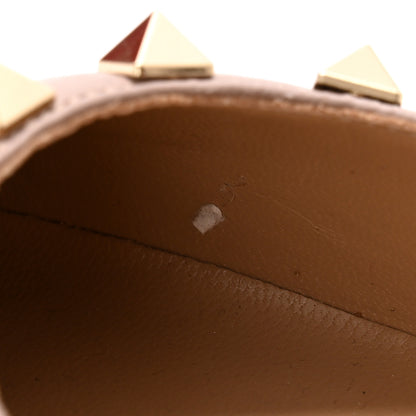 Valentino Garavani Calfskin Nappa Rockstud Ballerina Flats 38.5 Rosso Valentino Poudre 11 of 12