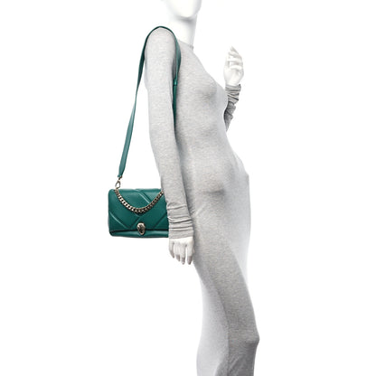 Bulgari Calfskin Matelasse Mini Serpenti Cabochon Crossbody Bag Jade Green 2 of 10