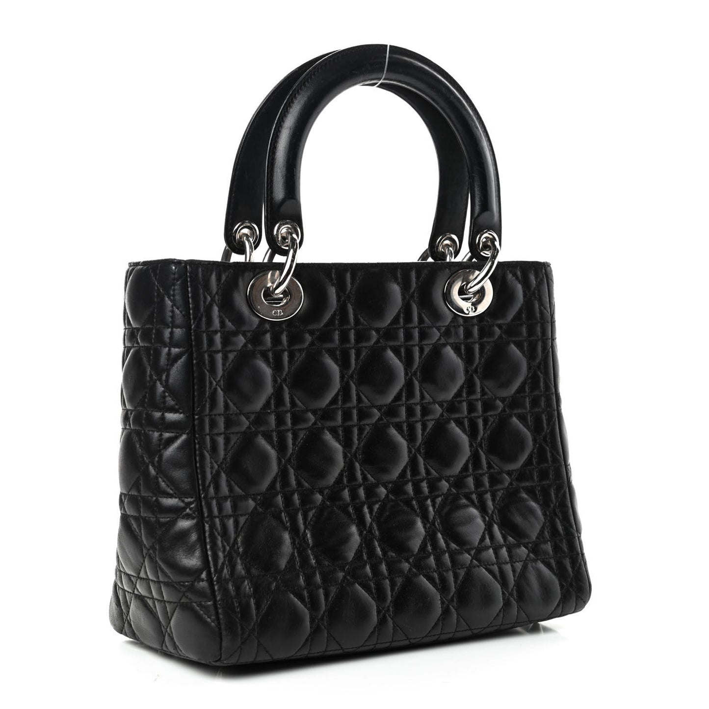 Lambskin Cannage Medium Lady Dior Black