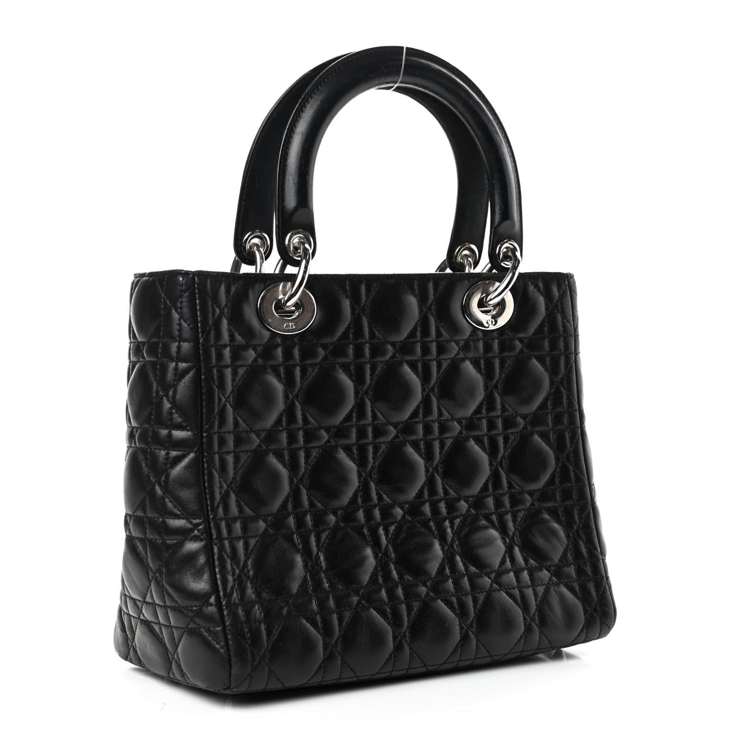 Christian Dior Lambskin Cannage Medium Lady Dior Black 3 of 13