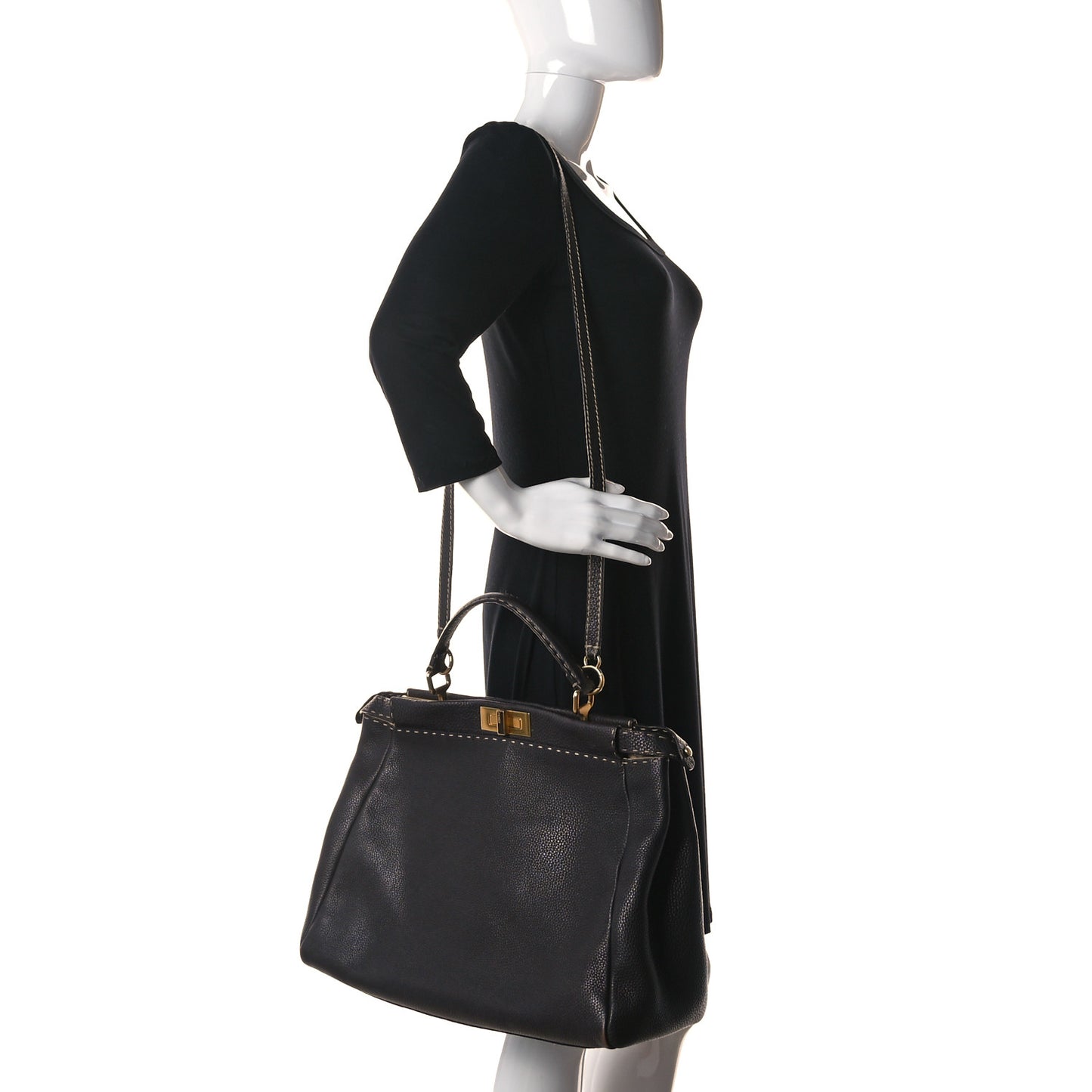 Cuoio Romano Selleria Large Peekaboo Iconic Satchel Moro