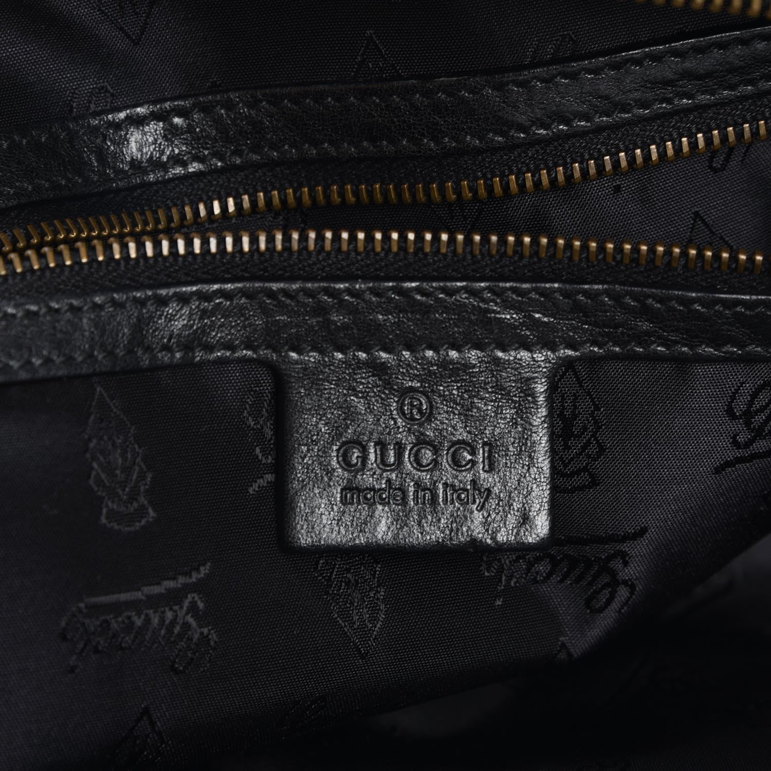 Gucci Suede Calfskin Large Babouska Studded Boston Black 6 of 10