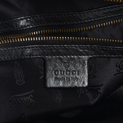 Gucci Suede Calfskin Large Babouska Studded Boston Black 6 of 10