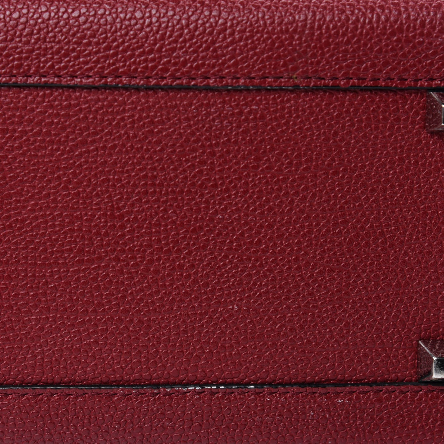 Grained Calfskin Medium Ella Boston Burgundy