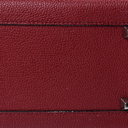 MCM Grained Calfskin Medium Ella Boston Burgundy 9 of 11