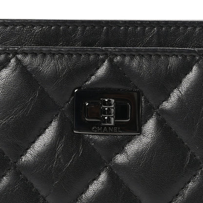 Chanel Aged Calfskin Quilted Reissue Card Holder So Black 9 of 9