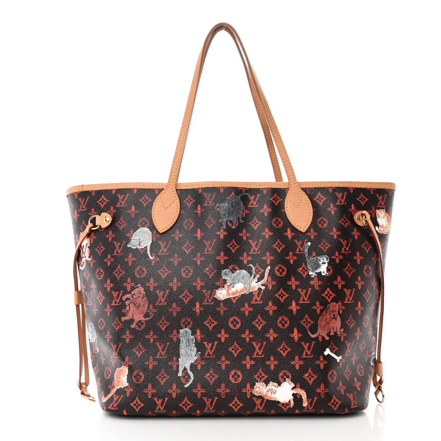 Louis Vuitton Catogram Neverfull MM Marron 3 of 10