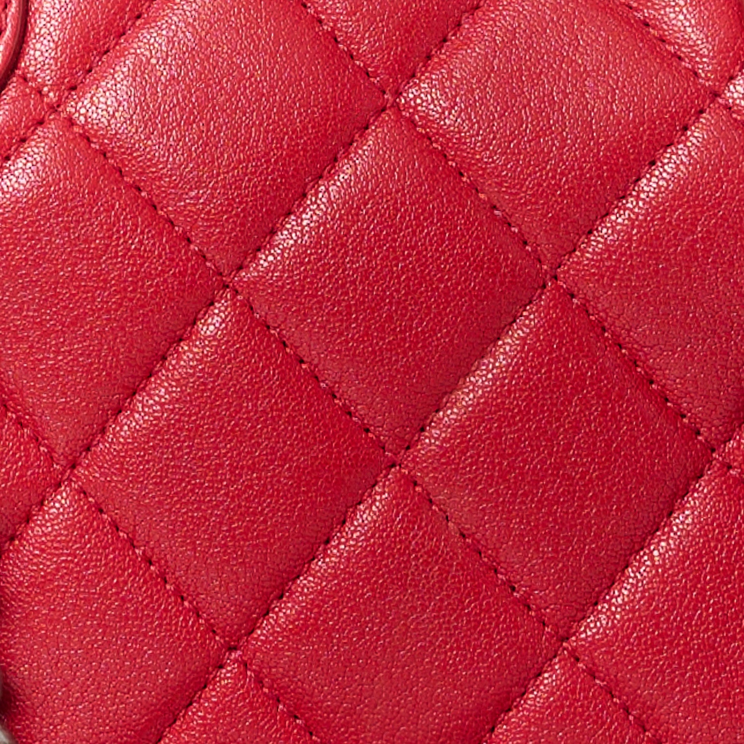 Chanel Shiny Sheepskin Quilted Small Shopping Tote Red 9 of 11
