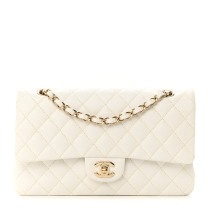 Chanel Caviar Quilted Medium Double Flap White 1 of 15