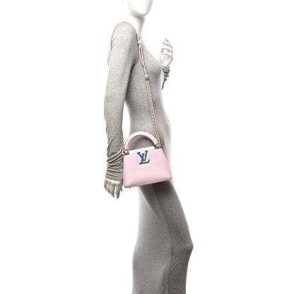 Louis Vuitton Taurillon LV Ski Capucines Mini Pearly Lilac 2 of 10