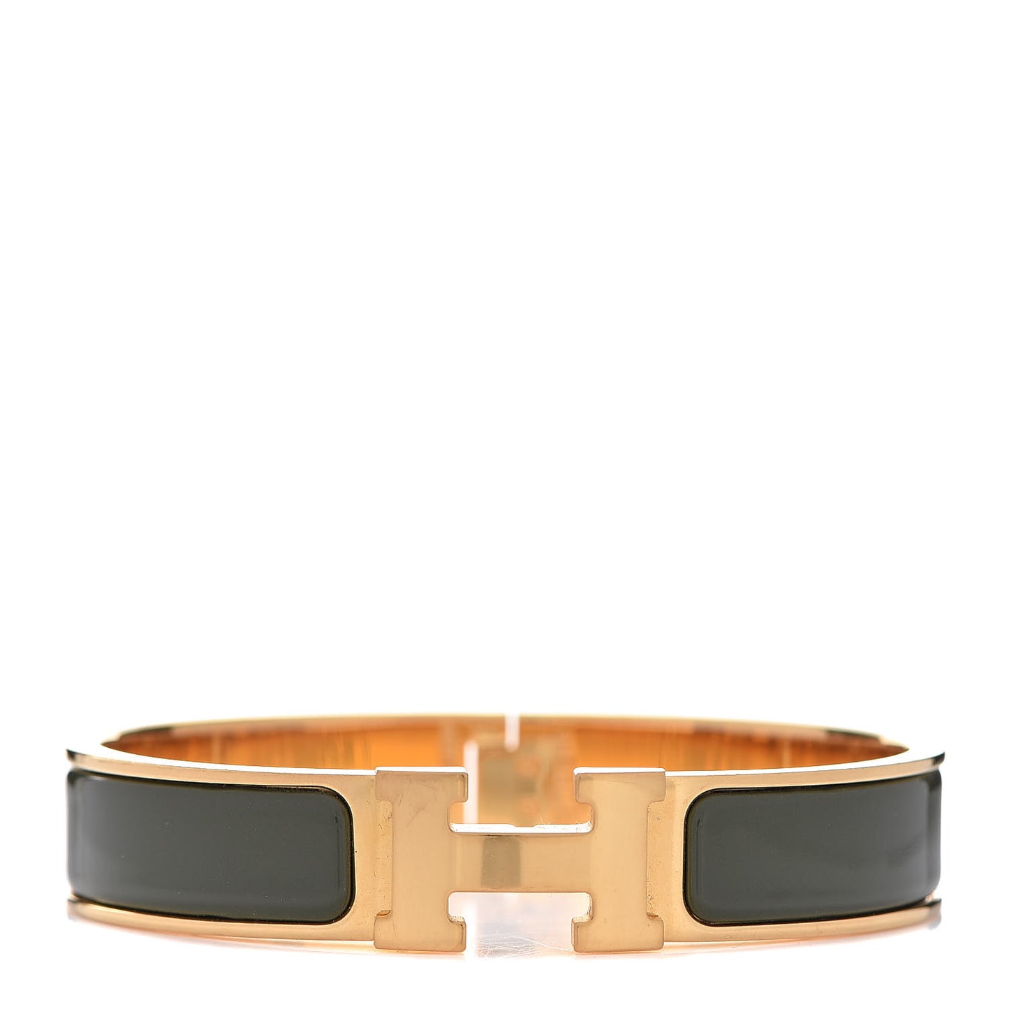Enamel Narrow Clic Clac H Bracelet PM Loden