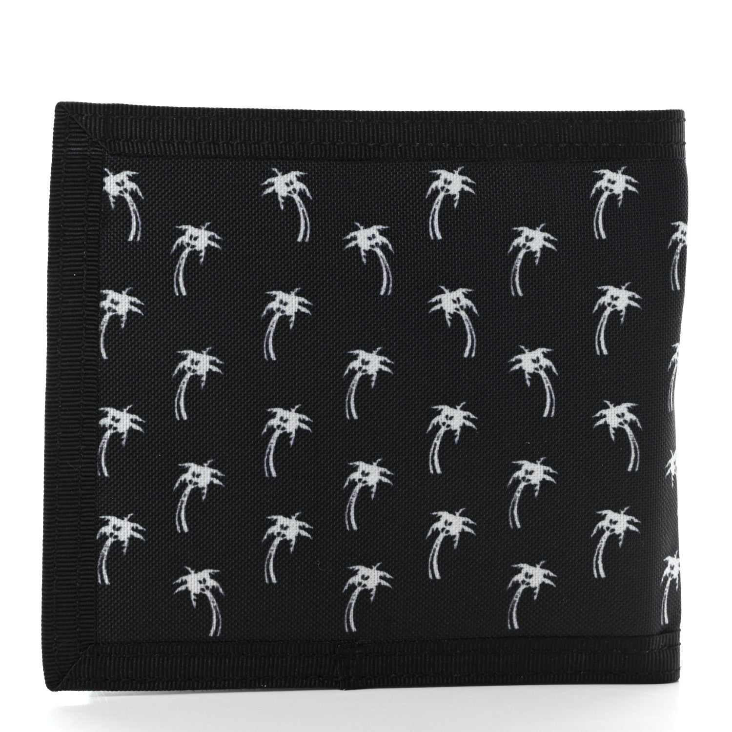 Saint Laurent Nylon Palm Tree Print Buffalo Compact Wallet Black 3 of 6