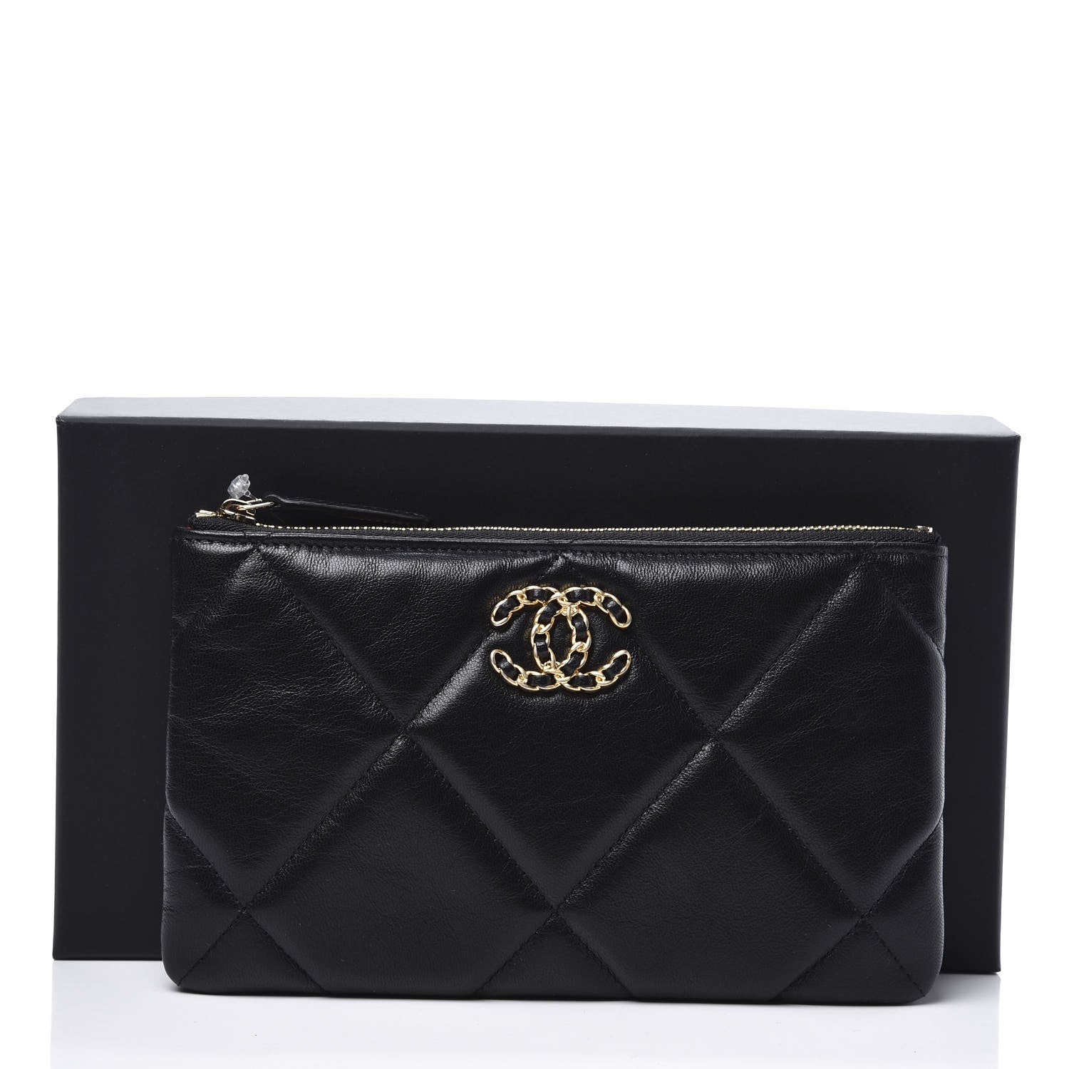 Chanel Goatskin Quilted 19 Cosmetic Case Black 11 of 11