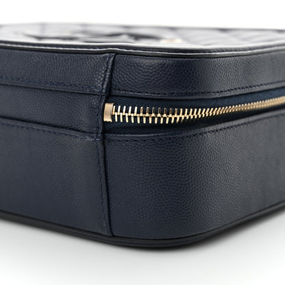 Chanel Caviar Quilted Medium CC Filigree Vanity Case Navy 10 of 12