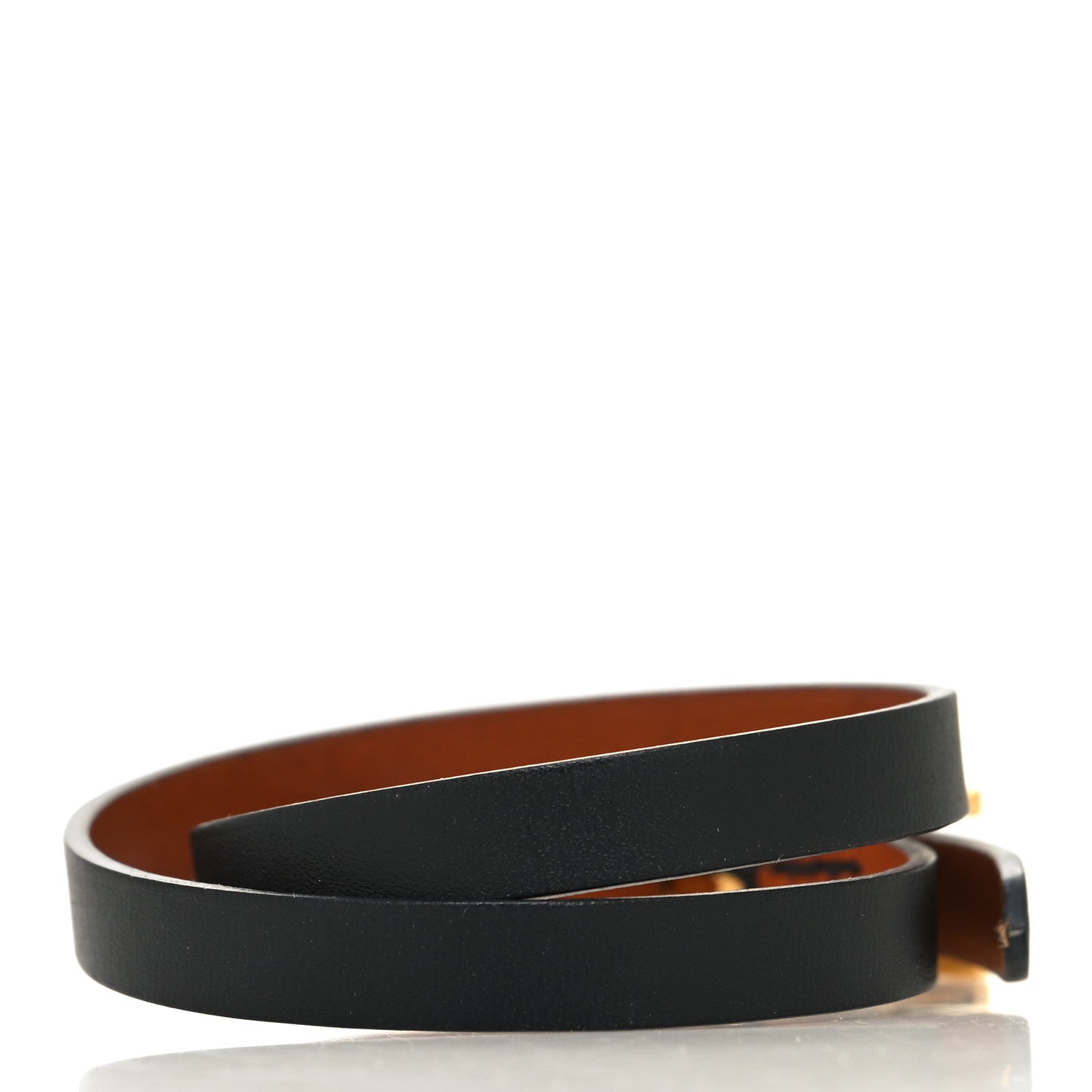 Hermes Chamonix Behapi Double Tour Bracelet Black Fauve 3 of 4