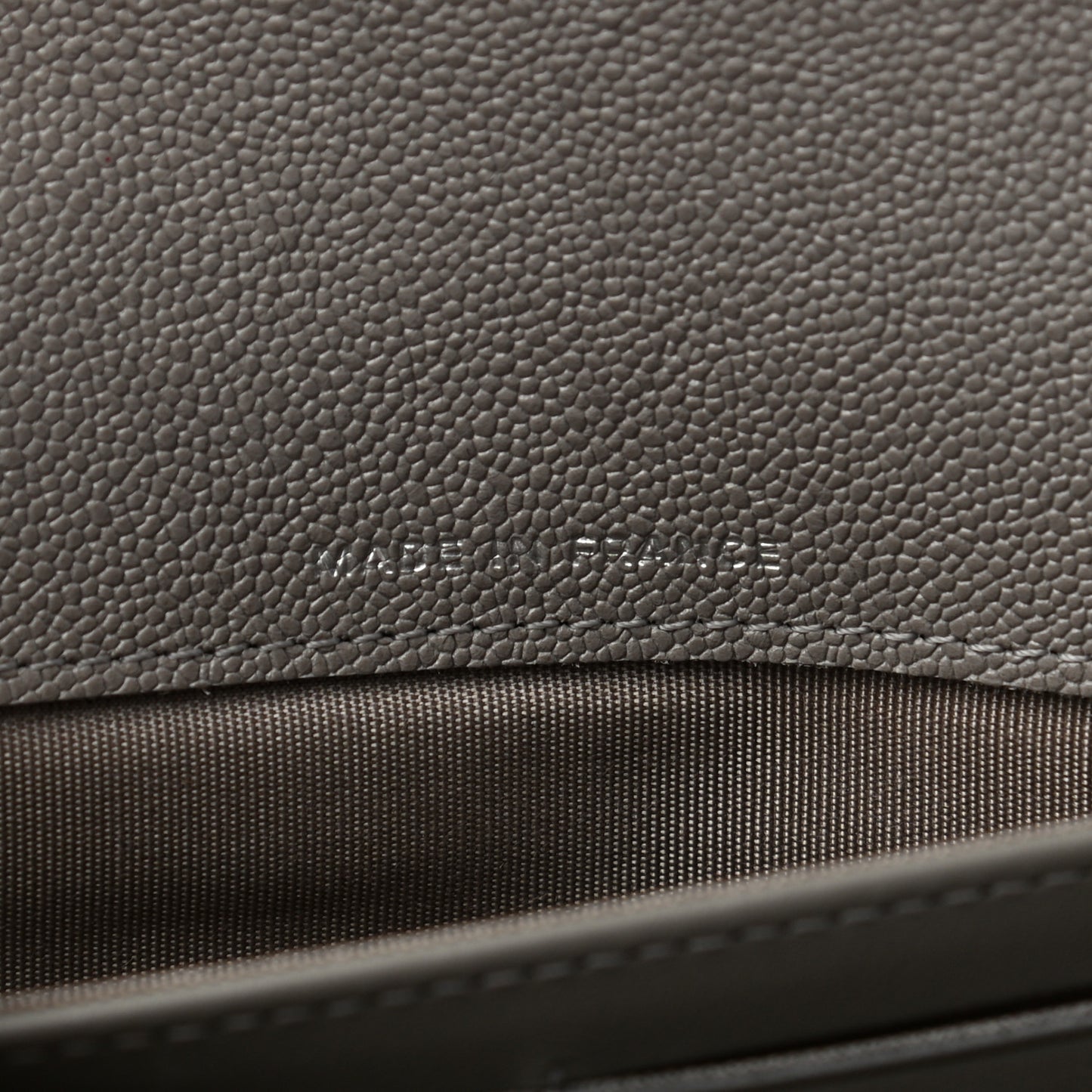 Caviar Quilted Large Boy Gusset Flap Wallet Grey