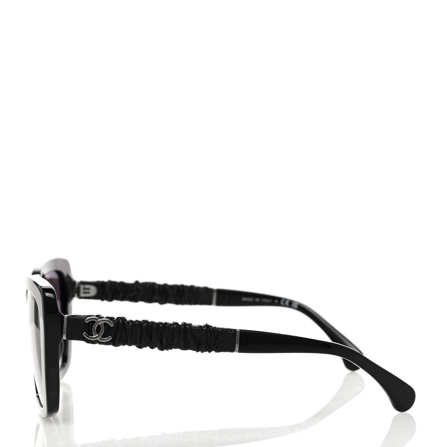 Chanel Acetate Calfskin Polarized Square Sunglasses 5476-Q-A Black 3 of 8