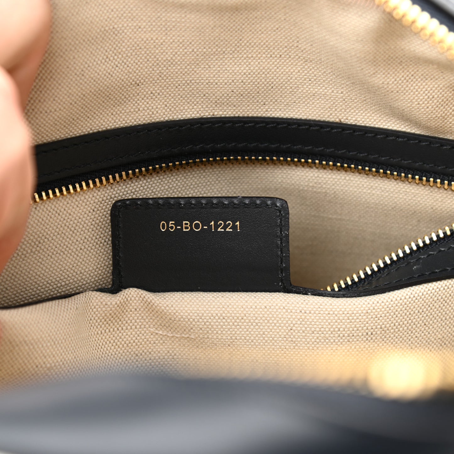 Calfskin Medium Dior Vibe Zip Bowling Bag Blue White