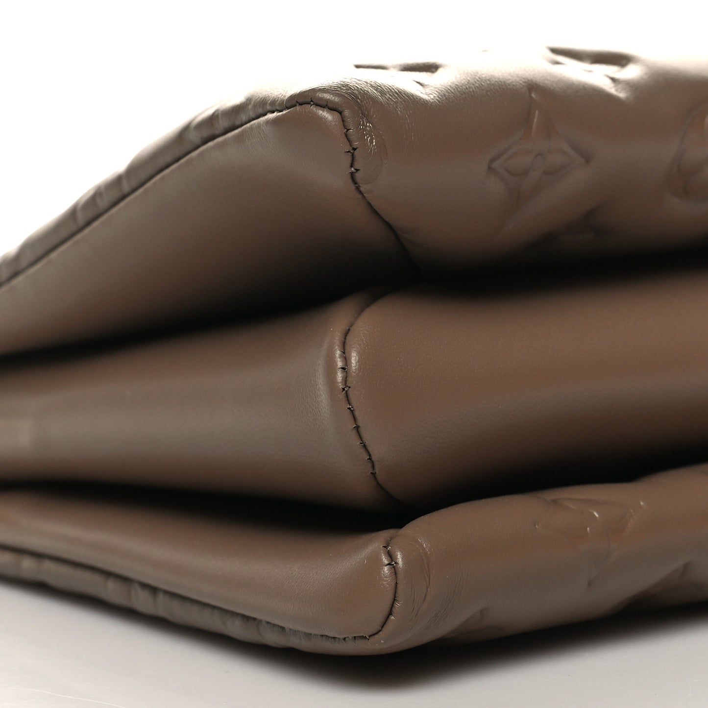 Lambskin Embossed Monogram Coussin PM Taupe