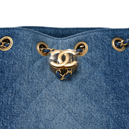 Chanel Washed Denim Quilted Mini Chanel 25 Handbag Blue 8 of 10