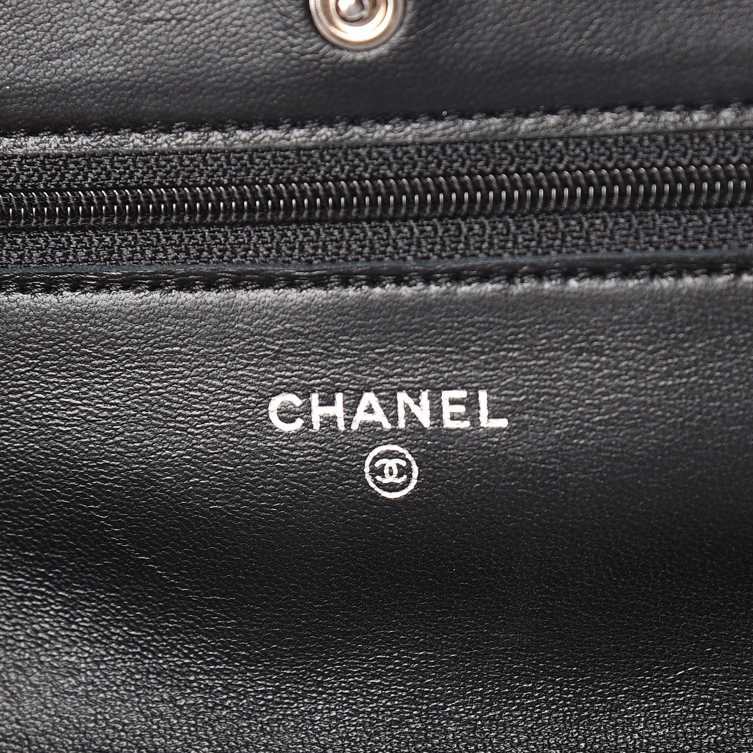 Chanel Lambskin Quilted Wallet On Chain WOC Black 6 of 11