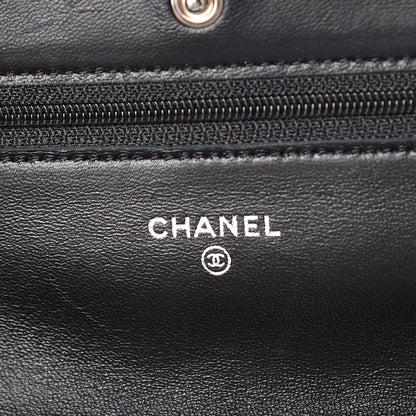 Chanel Lambskin Quilted Wallet On Chain WOC Black 6 of 11