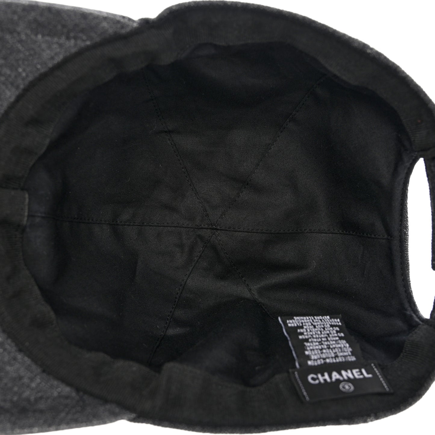 Cotton Sequin CC Cap Hat Black
