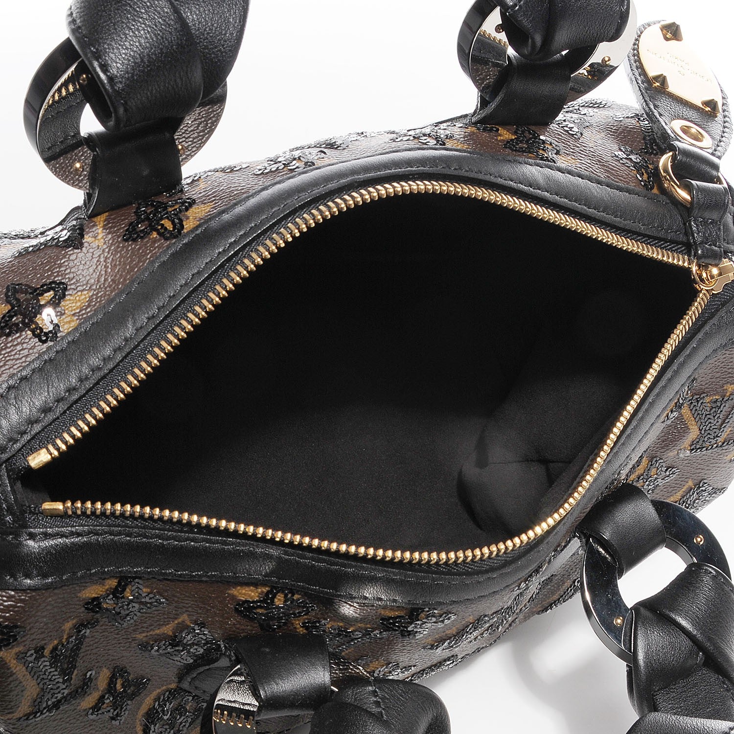 Louis Vuitton Monogram Sequins Eclipse Speedy 28 Black 5 of 8