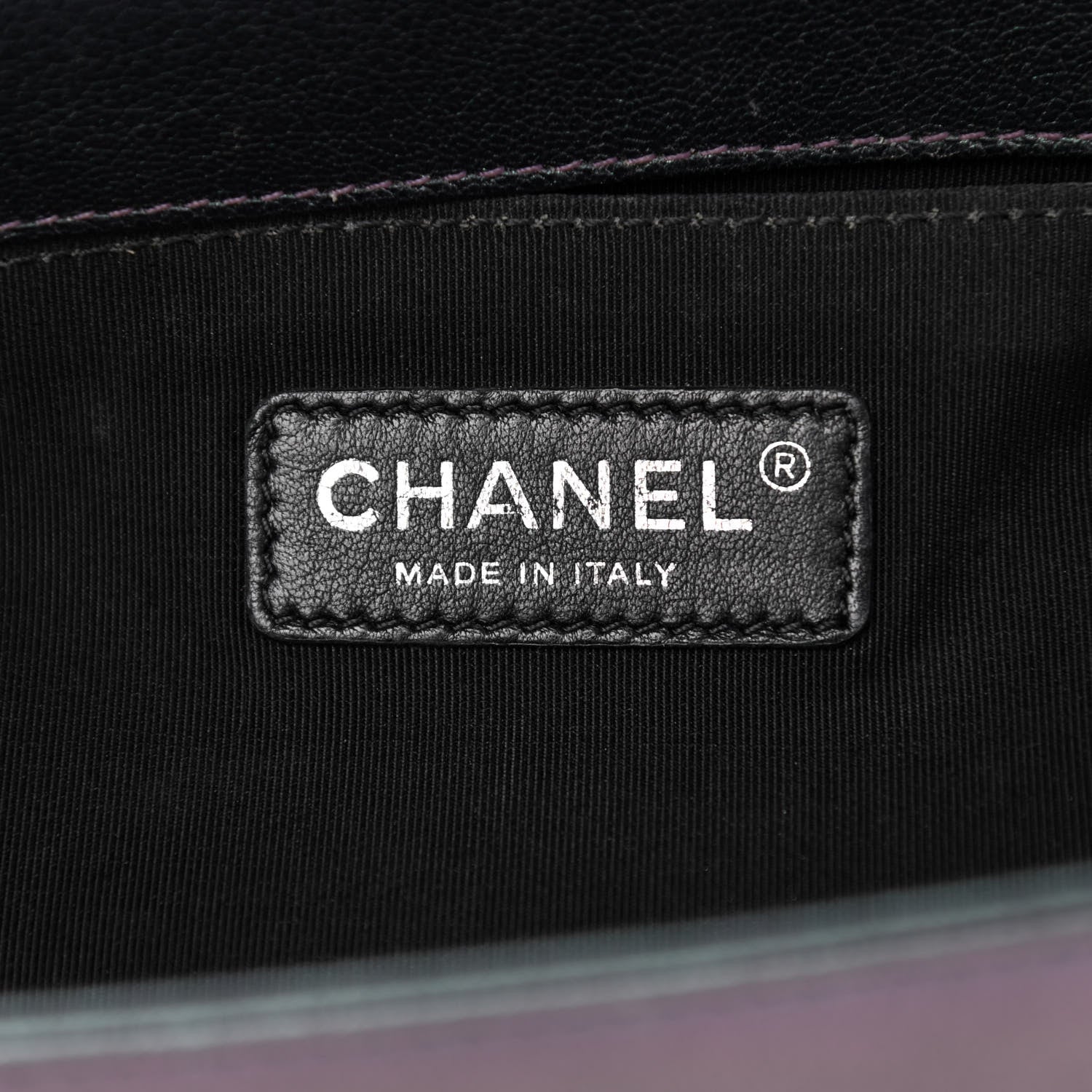 Chanel Iridescent Goatskin Quilted Medium Boy Flap Purple 6 of 10