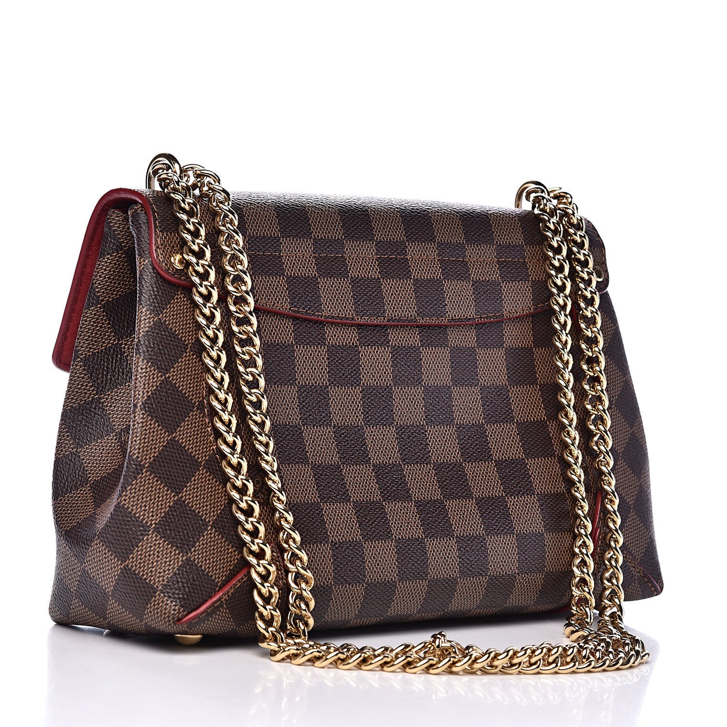 Damier Ebene Caissa Clutch Cherry