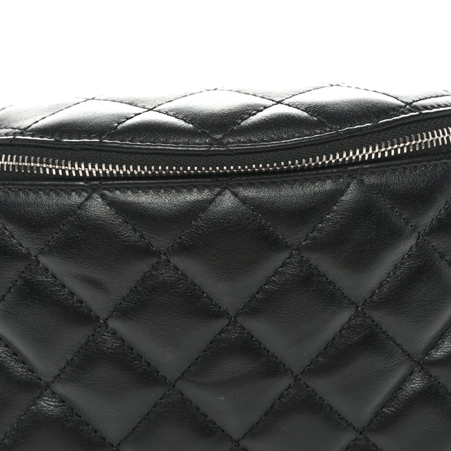 Chanel Calfskin Quilted Uniform Waist Belt Bag Black 8 of 10