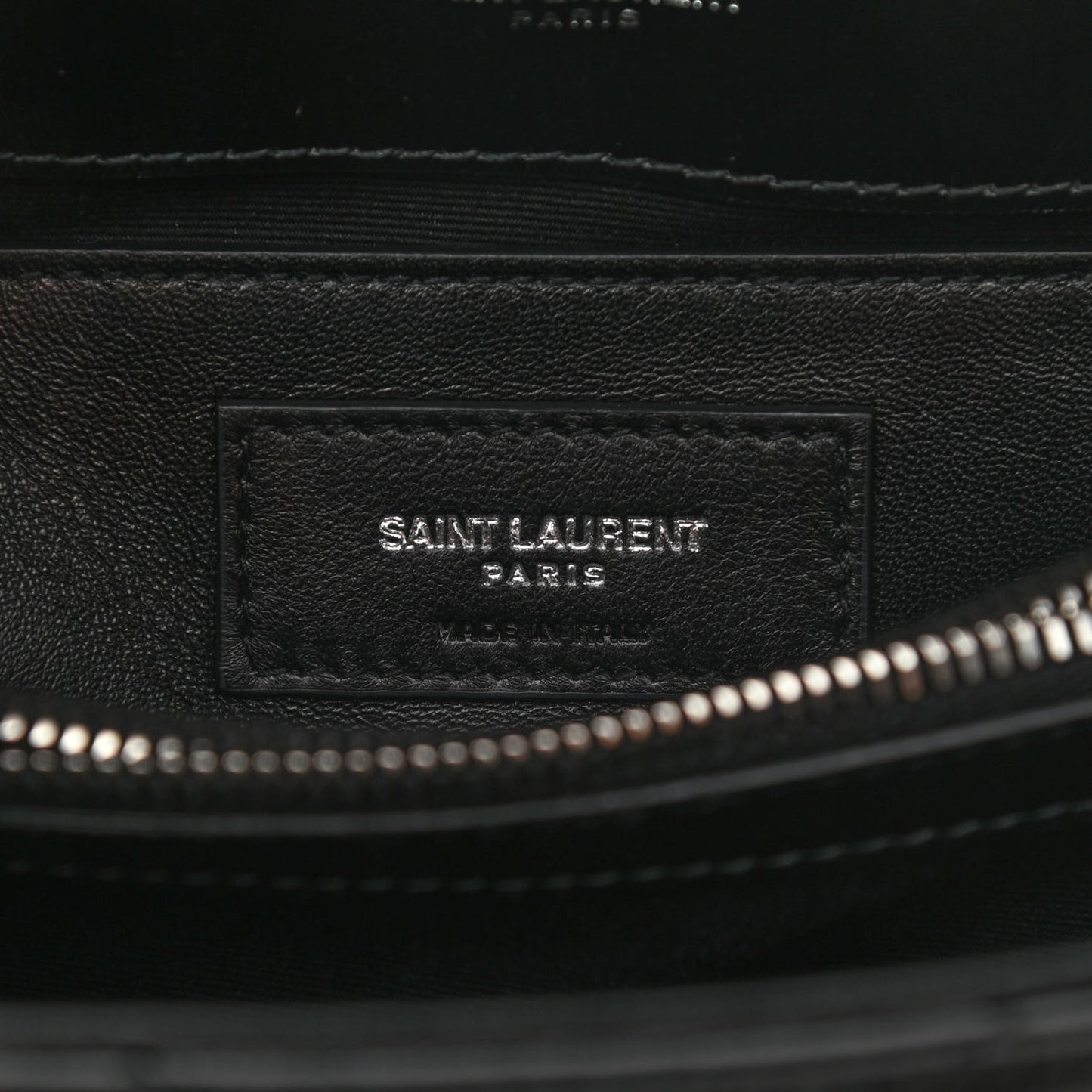 Calfskin Y Quilted Monogram Small Loulou Chain Satchel Black