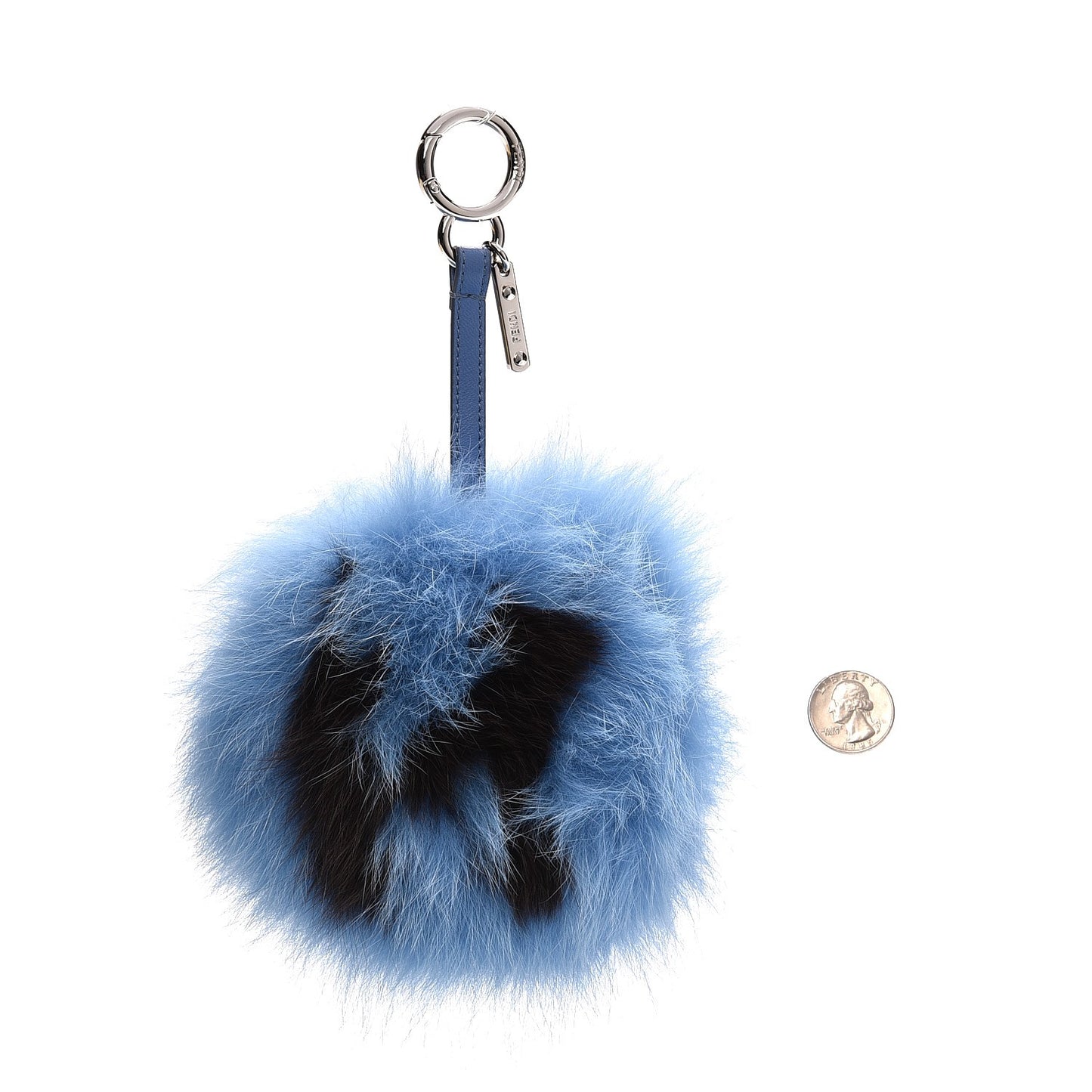 Fox Fur Shiny Nappa Bi-Color H ABCharm Bag Charm Nebula Testa Di Moro