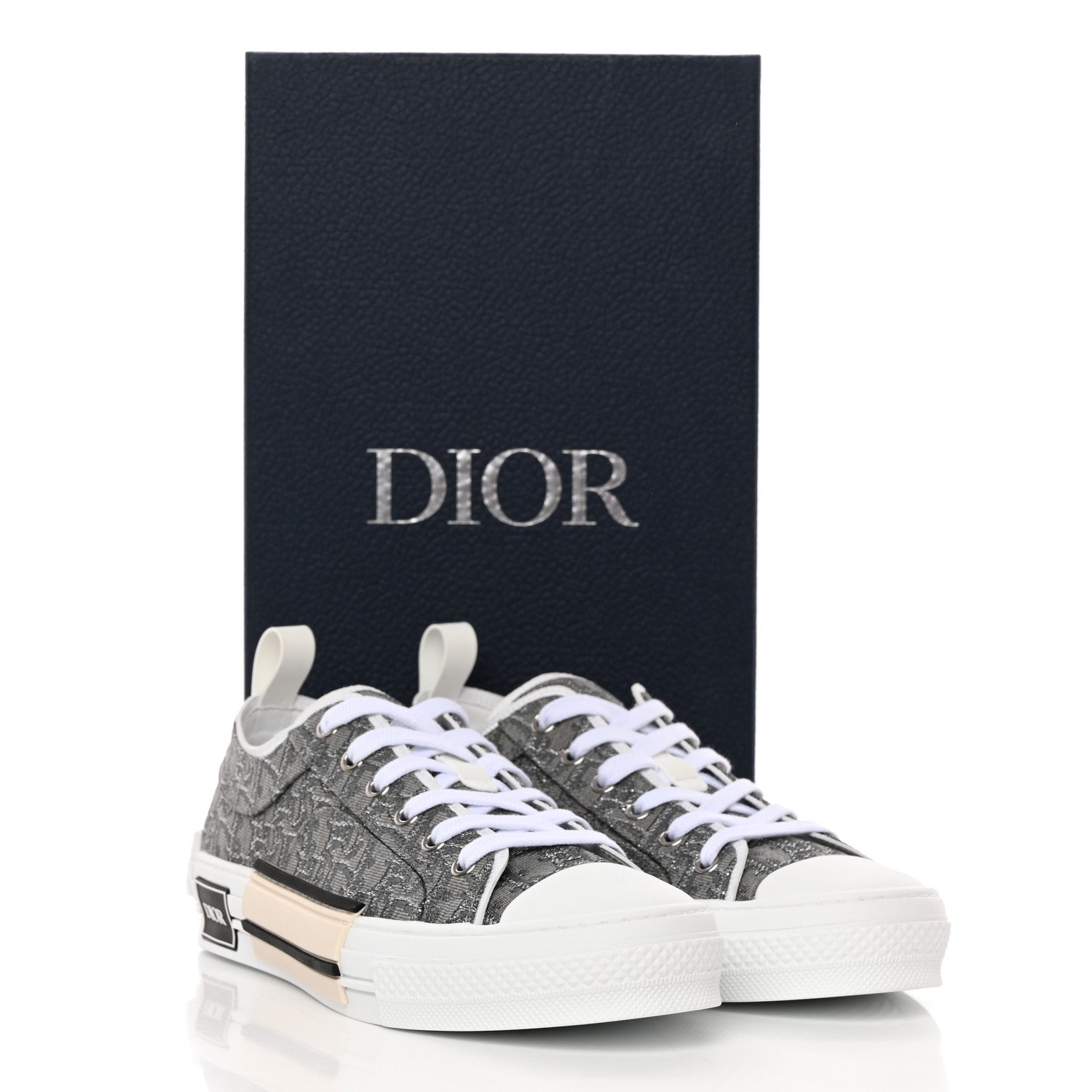 Christian Dior Oblique Jacquard Mens B23 Low Top Sneakers 42 Grey 11 of 11