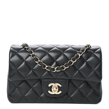Chanel Lambskin Quilted Mini Rectangular Flap Black 1 of 10