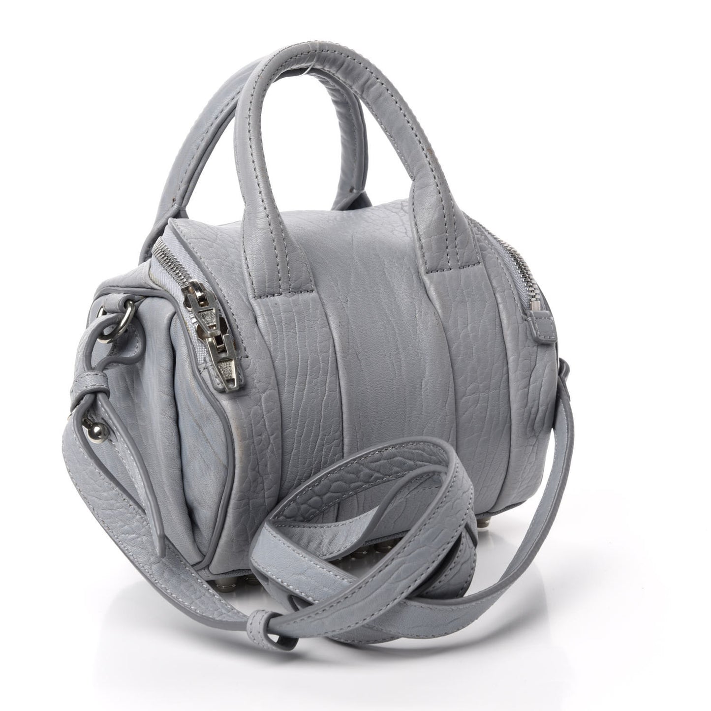 Pebbled Lambskin Mini Rockie Carbon Rodhium Hardware