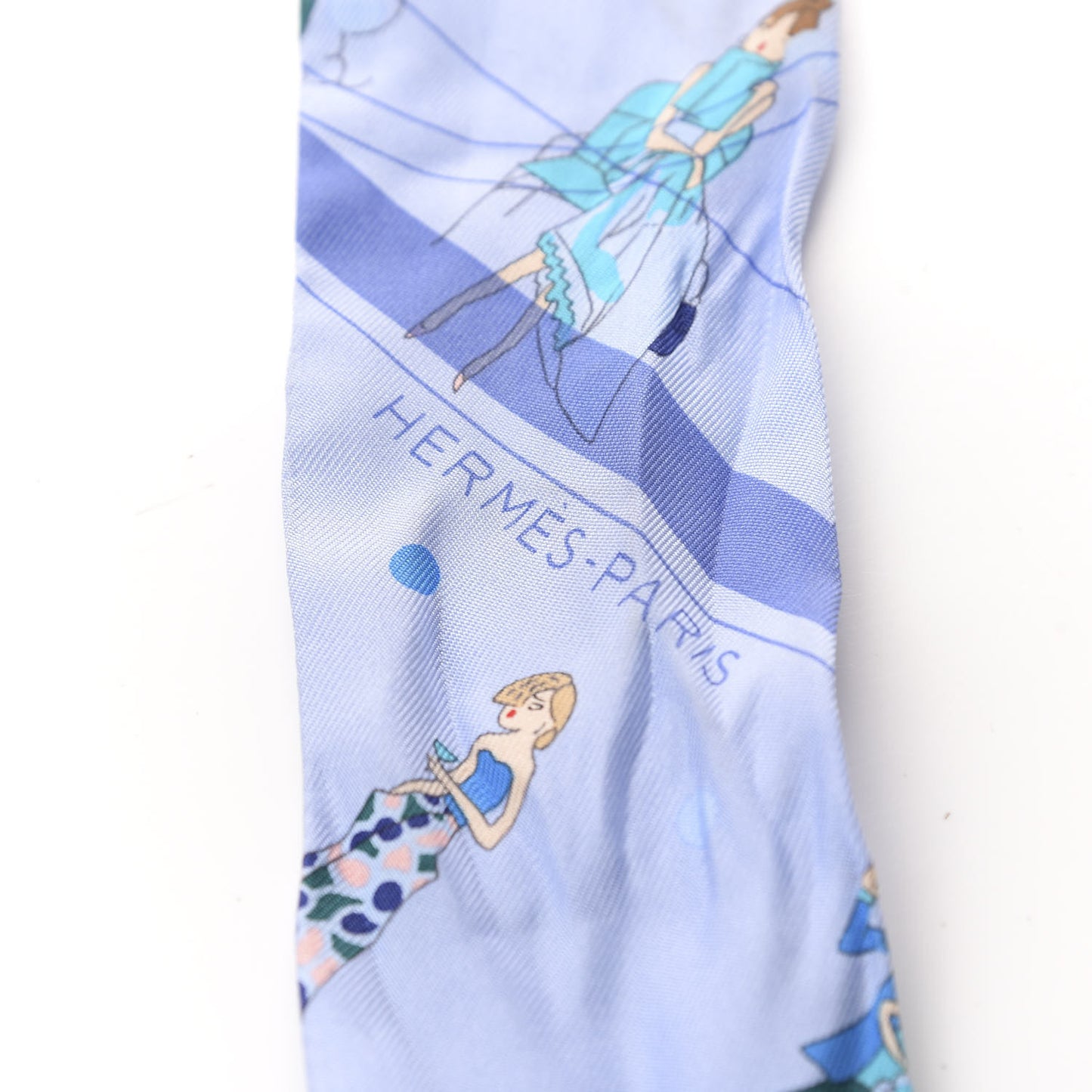 Silk Ex-Libris Les Parisiennes Twilly Ciel Turquoise Lavender