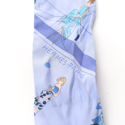 Hermes Silk Ex-Libris Les Parisiennes Twilly Ciel Turquoise Lavender 3 of 3