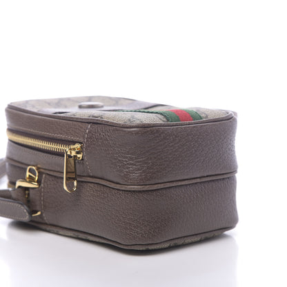 Gucci GG Supreme Monogram Web Mini Ophidia Double Zip Crossbody Bag Beige New Acero 10 of 11