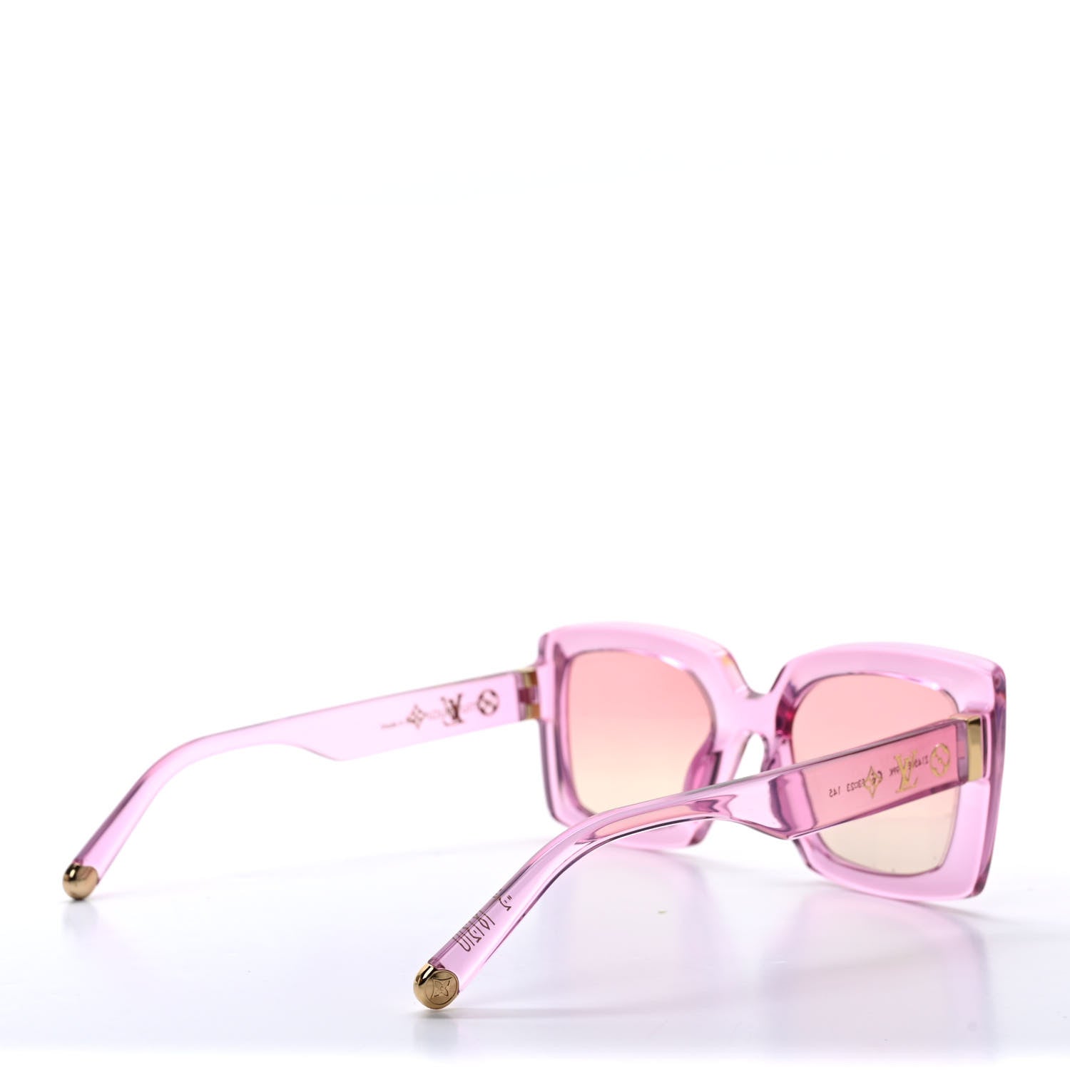 Louis Vuitton Acetate Square Loya Transparent Sunglasses Z1459E Pink 4 of 7