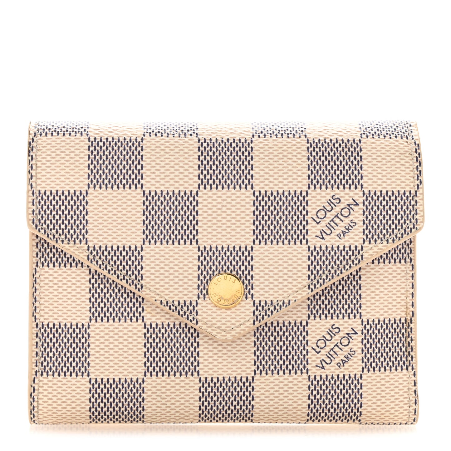 Damier Azur Victorine Wallet Rose Ballerine