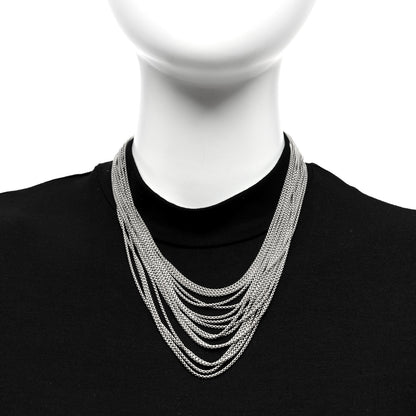 David Yurman Sterling Silver Multi Strand Box Chain Necklace 2 of 4
