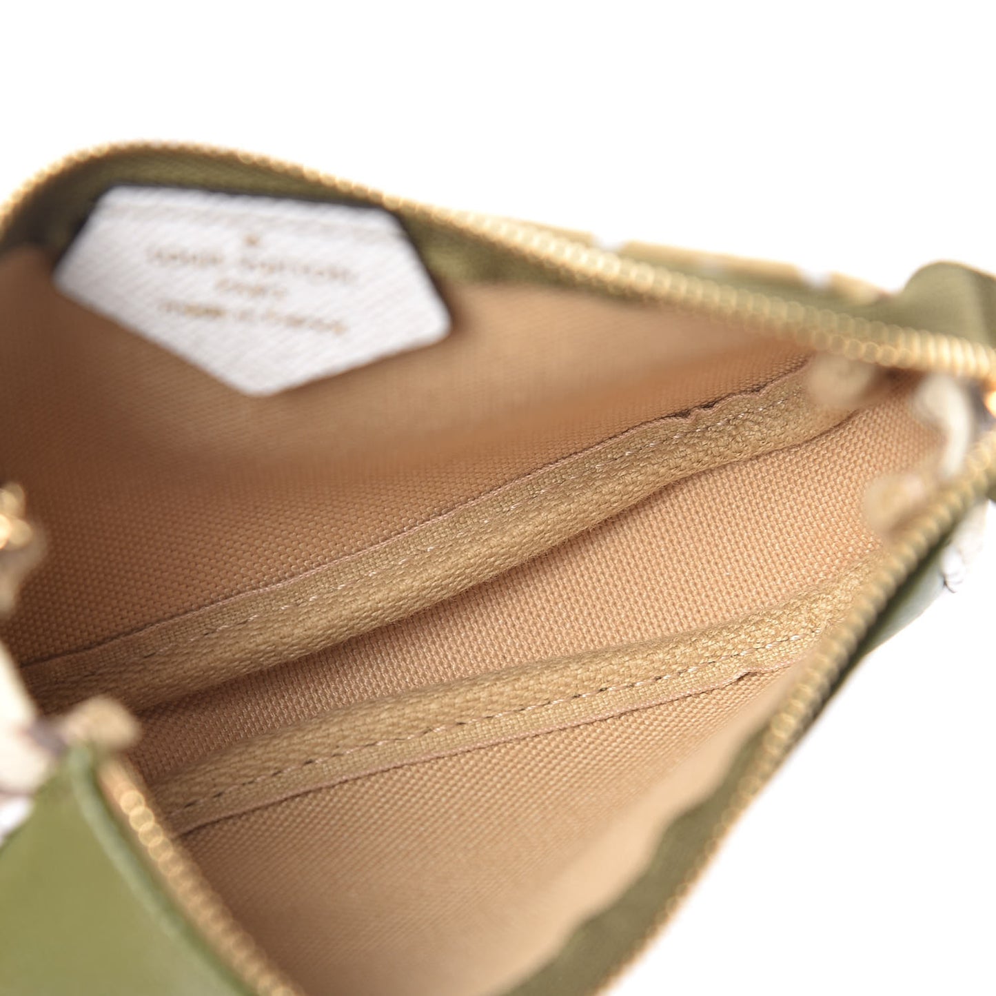 Monogram Giant Micro Pochette Accessories Kaki White