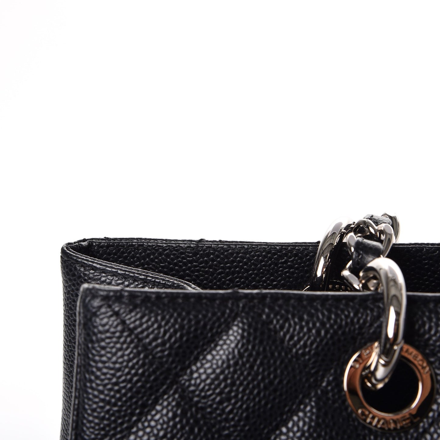 Caviar Quilted Grand Shopping Tote GST Black