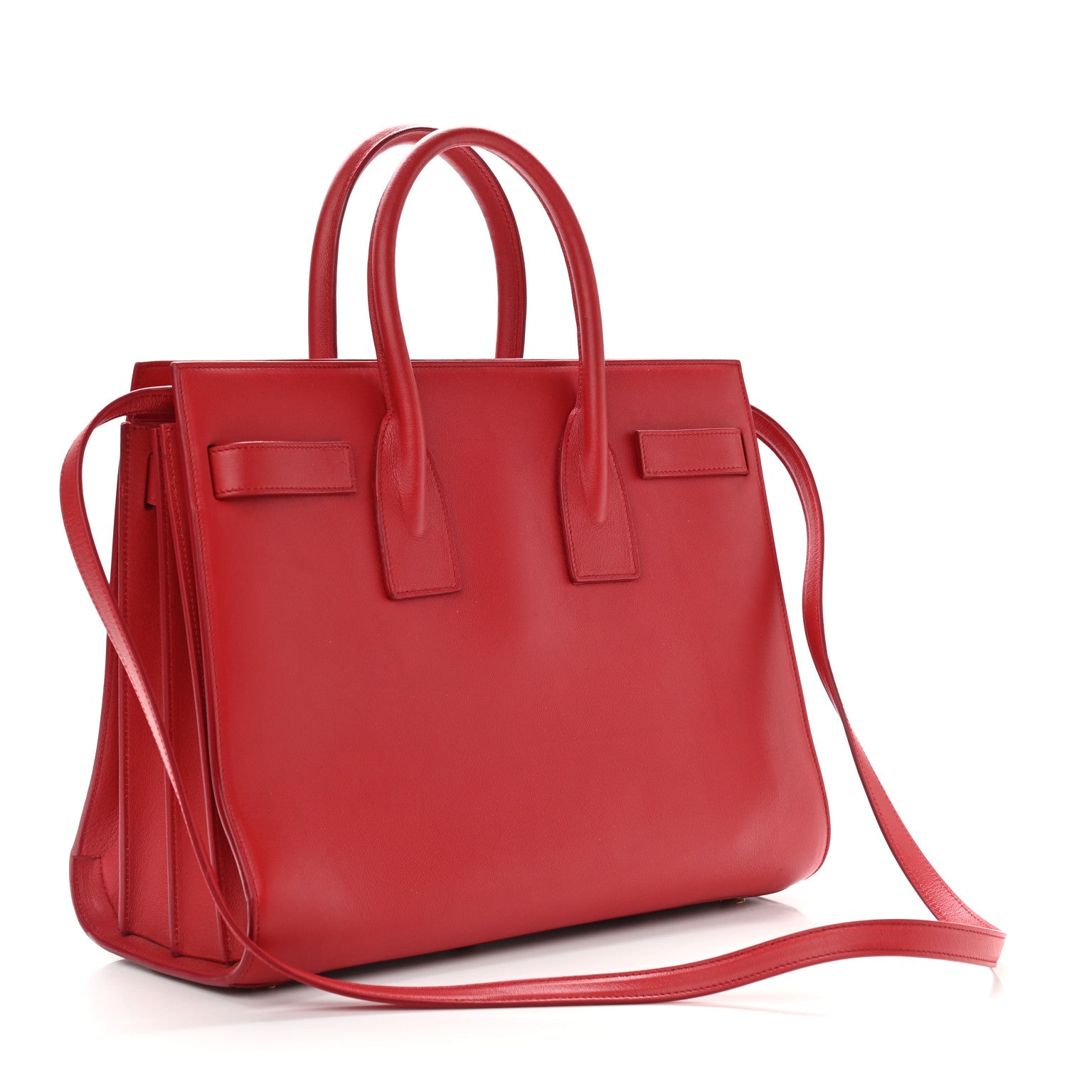 Saint Laurent Calfskin Small Sac De Jour Vermillion 3 of 12